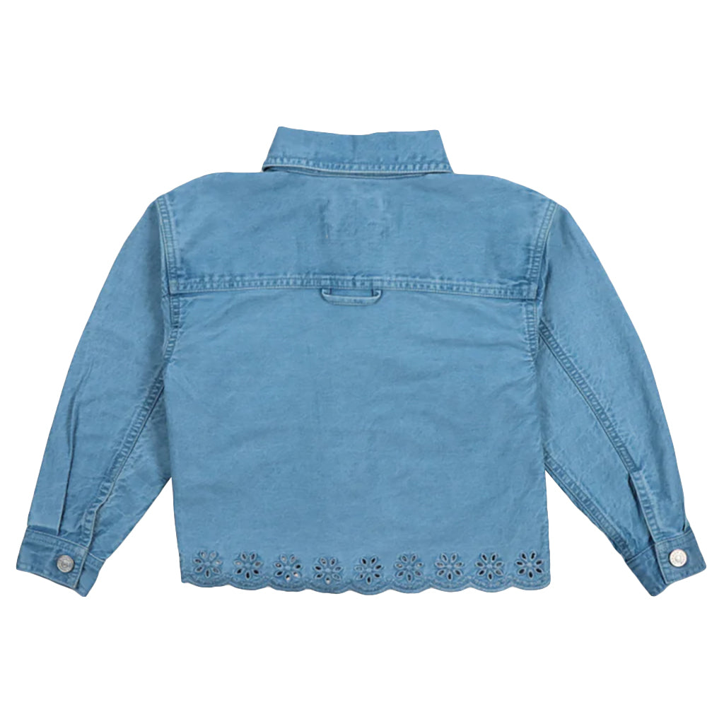 The New Society Child Niobe Jacket Mid Blue Denim
