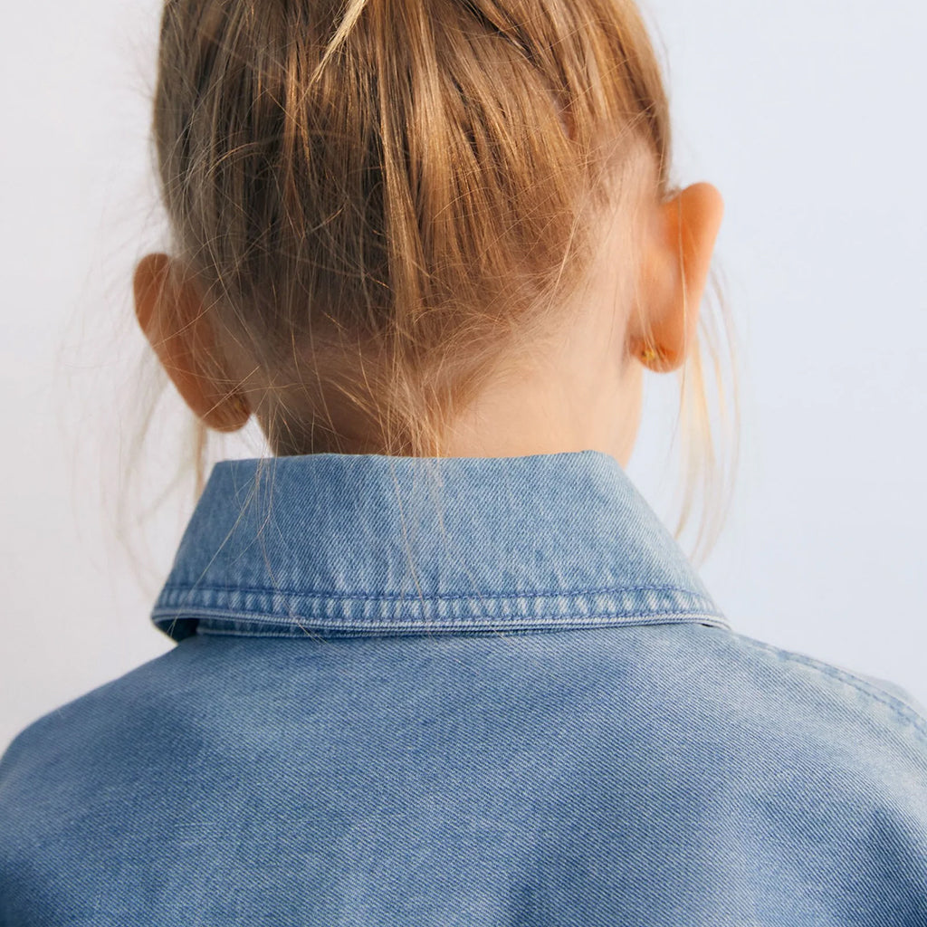 The New Society Child Niobe Jacket Mid Blue Denim