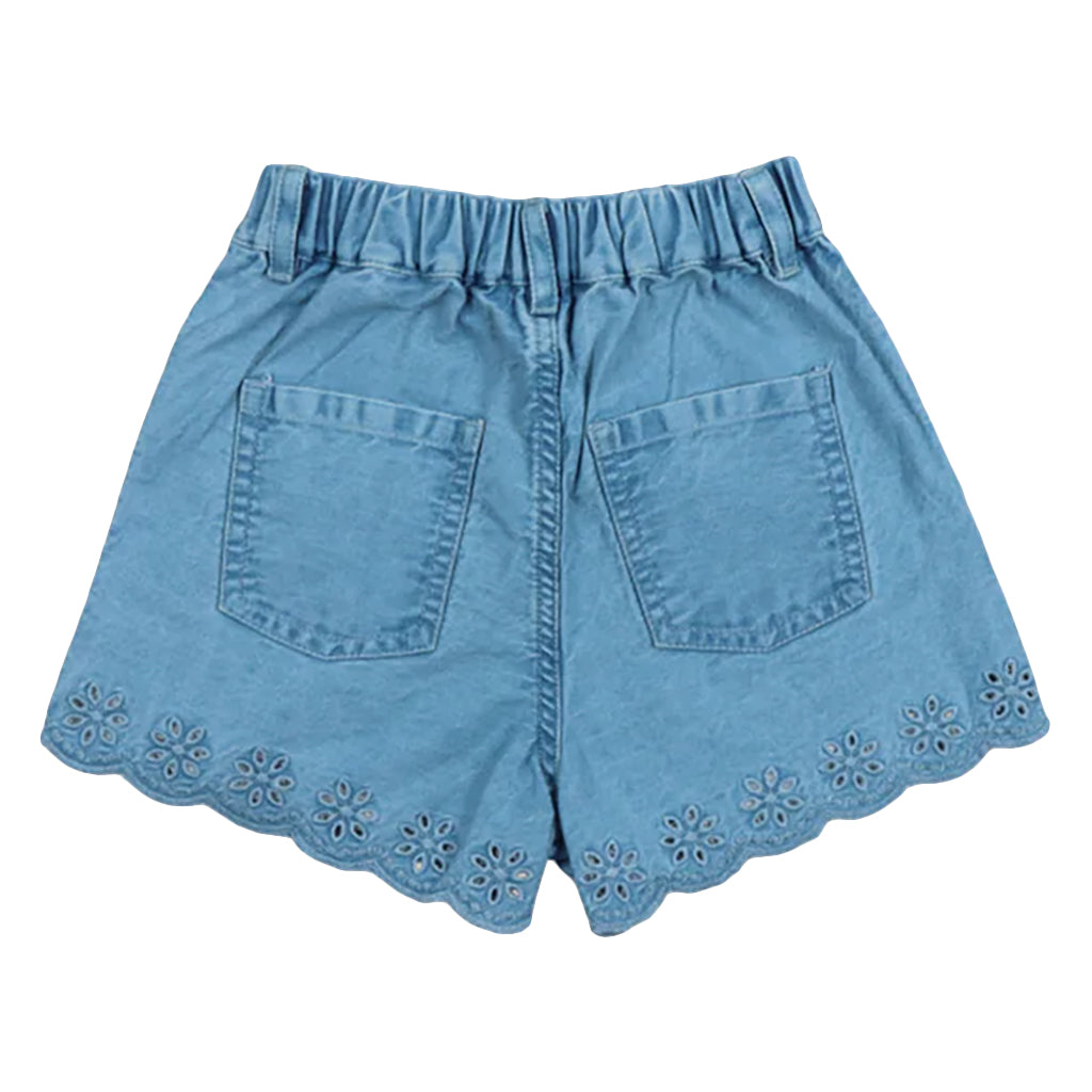 The New Society Child Niobe Shorts Mid Blue Denim