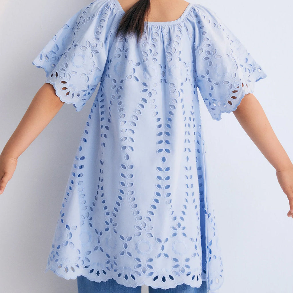 The New Society Child Patmos Dress Powder Blue