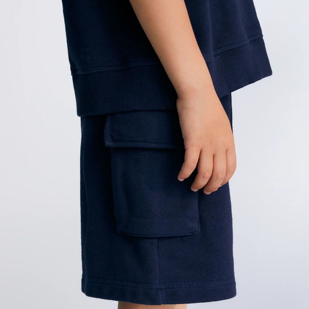 The New Society Child Pylos Bermuda Shorts Navy Blue