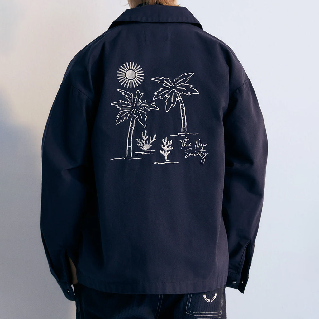 The New Society Child Rodas Overshirt Navy Blue