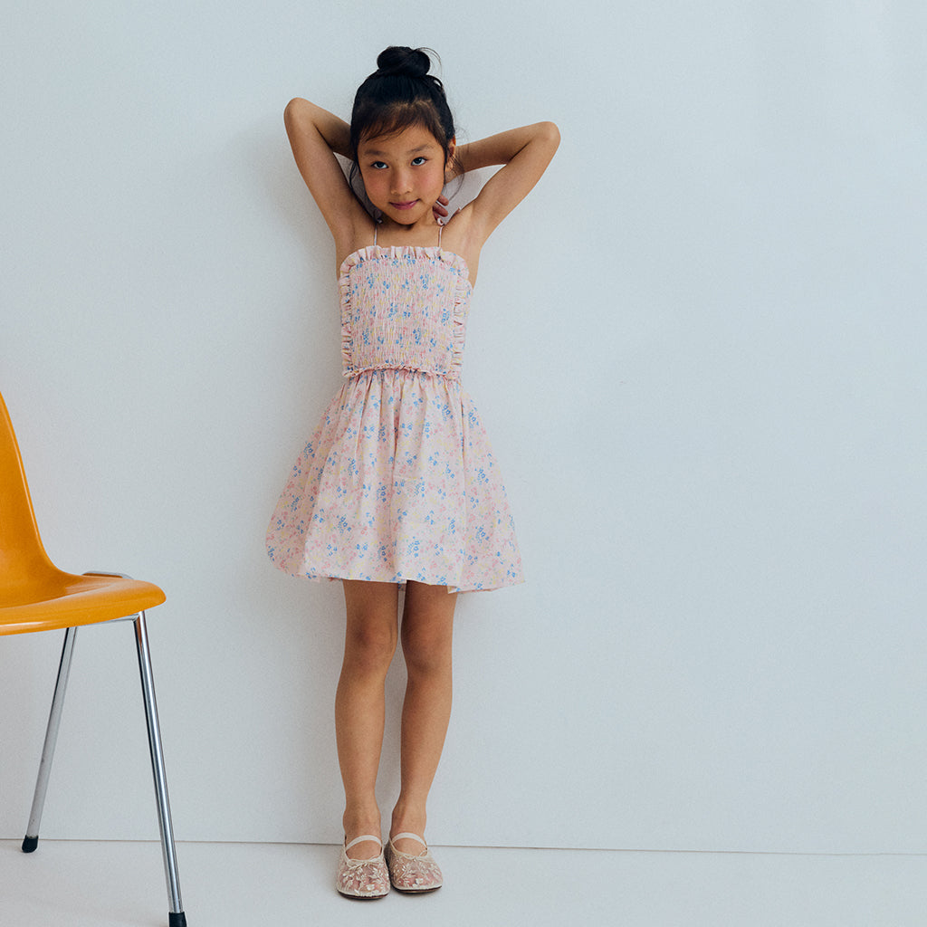 The New Society Child Sabina Dress Pink Floral Print