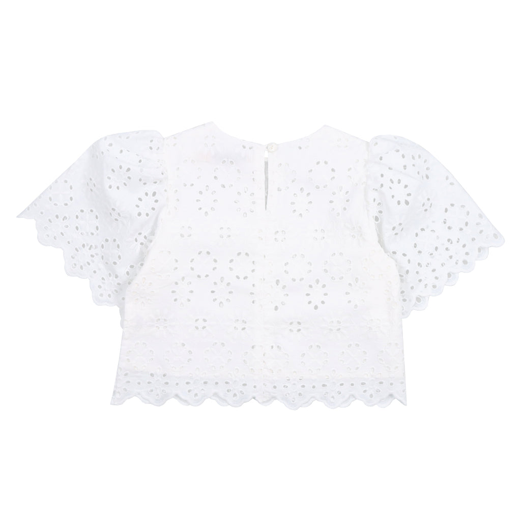 The New Society Child Sakura Blouse Pure Cloud White