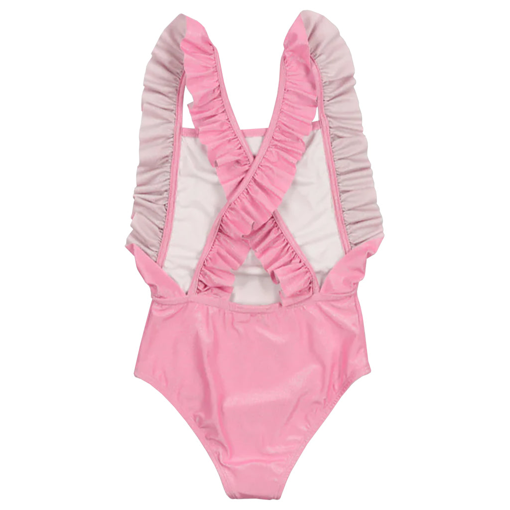 The New Society Child Swimsuit Hibiscus Pink