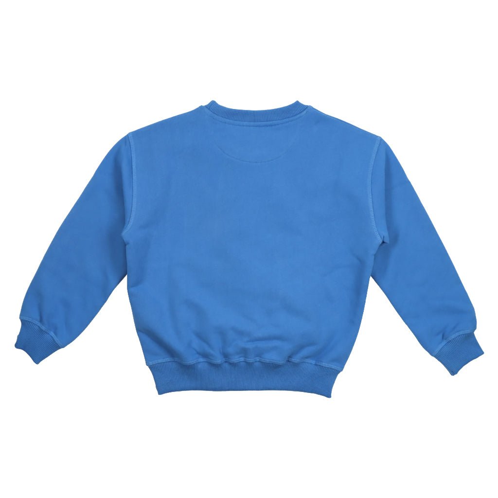 The New Society Child TNS Logo Sweatshirt Iris Whisper Blue