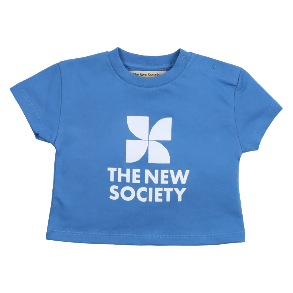 The New Society Child TNS Logo T-shirt Iris Whisper Blue