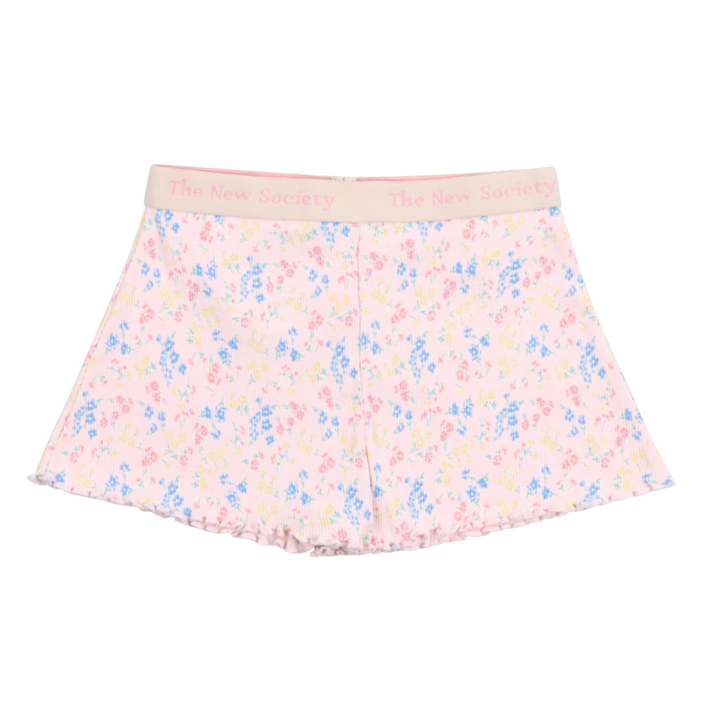 The New Society Child TNS Rib Shorts Sabina Pink Floral Print