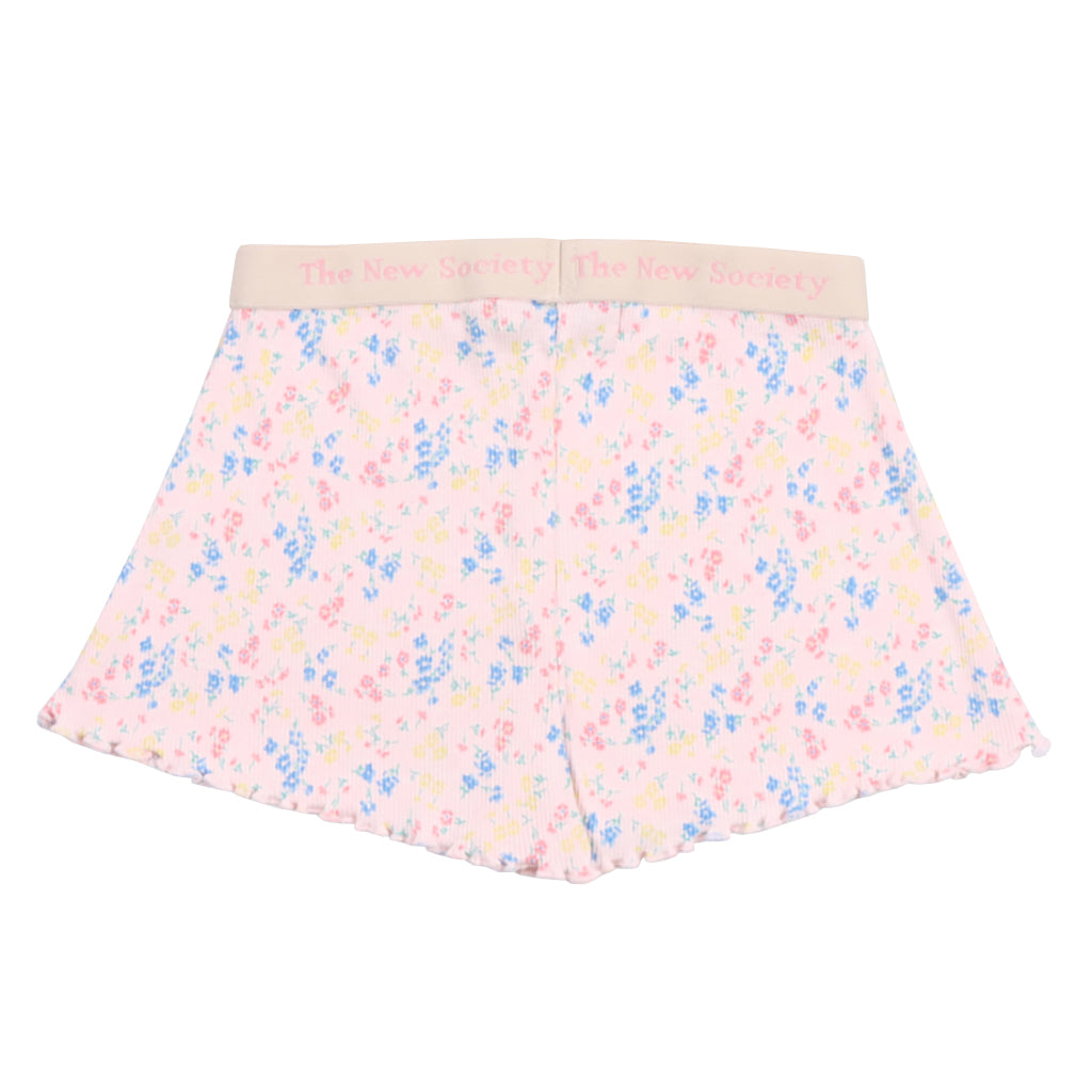 The New Society Child TNS Rib Shorts Sabina Pink Floral Print