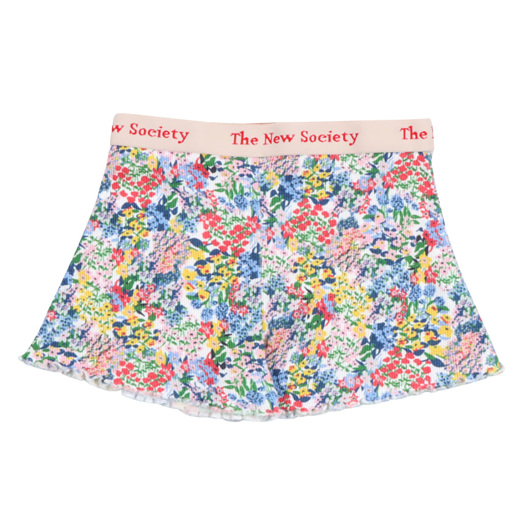 The New Society Child TNS Rib Shorts Verbana Multicolour Floral Print