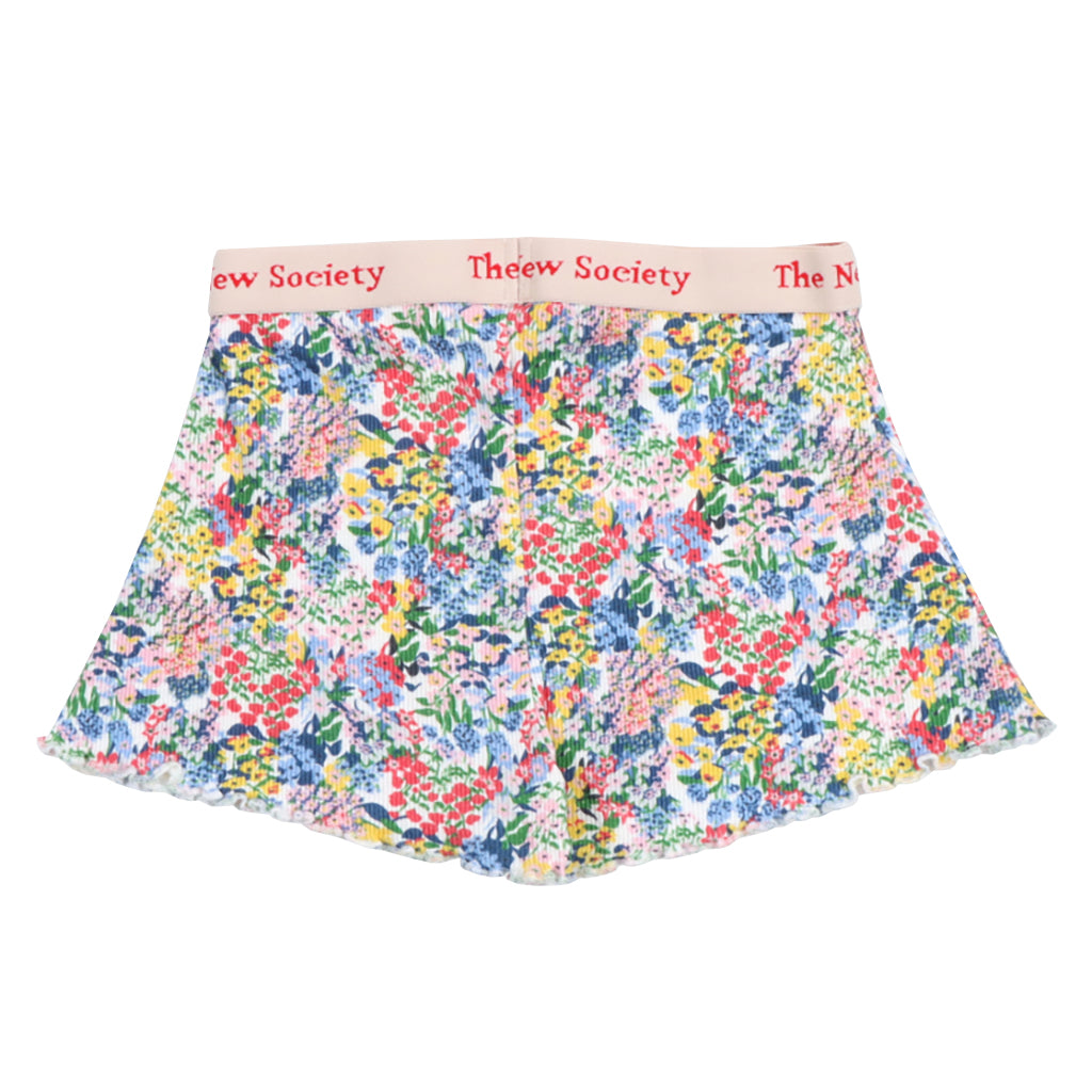 The New Society Child TNS Rib Shorts Verbana Multicolour Floral Print