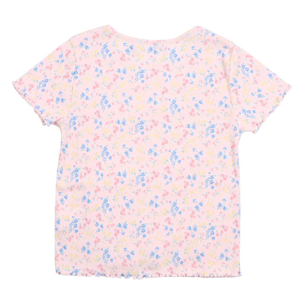 The New Society Child TNS Rib T-shirt Sabina Pink Floral Print