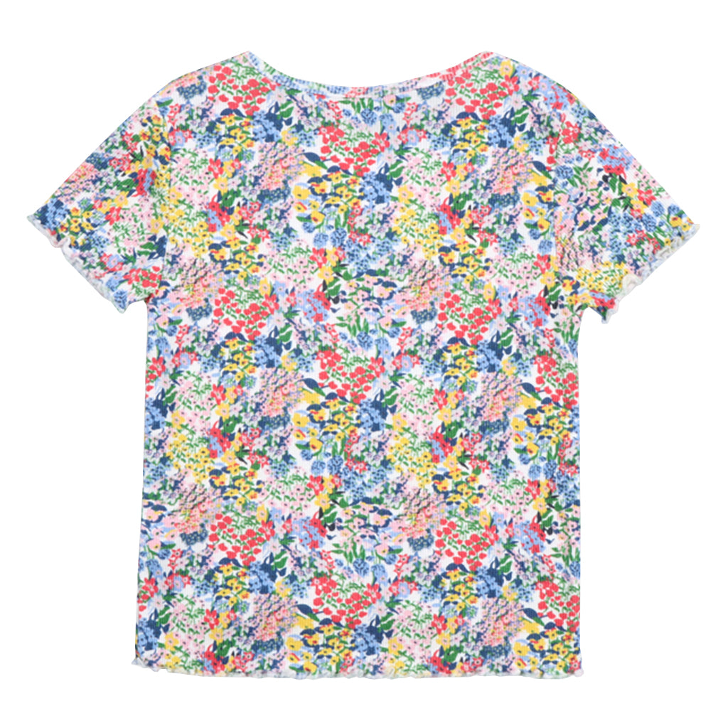 The New Society Child TNS Rib T-shirt Verbana Multicolour Floral Print