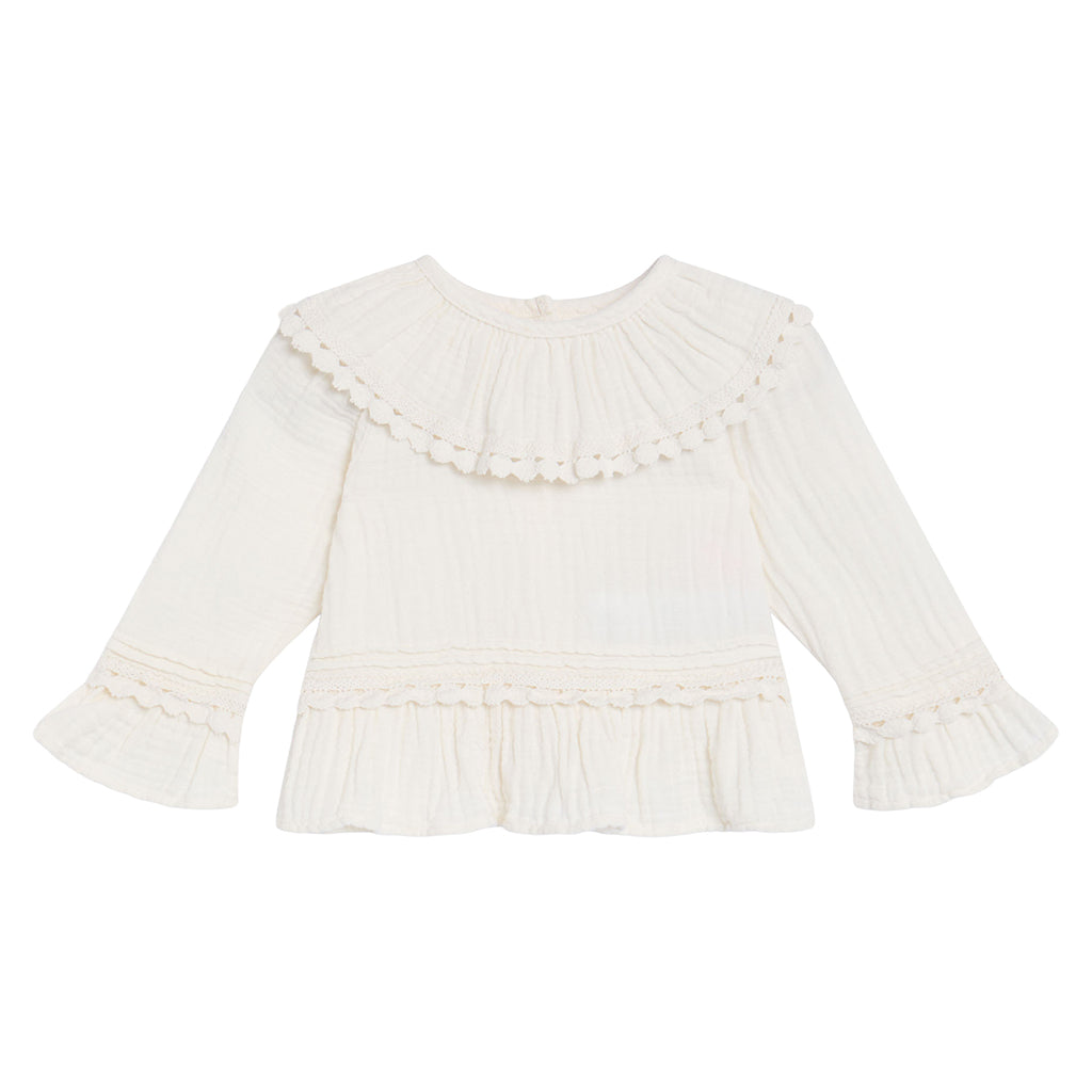 The New Society Baby Juno Blouse Whisper White
