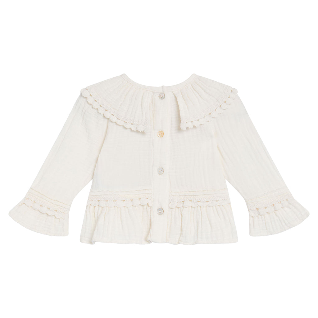 The New Society Baby Juno Blouse Whisper White