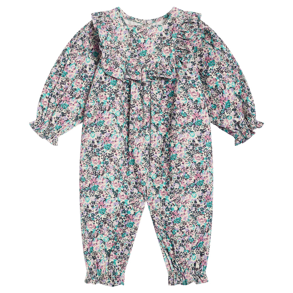 The New Society Baby Ashby Jumpsuit Blue Floral Print