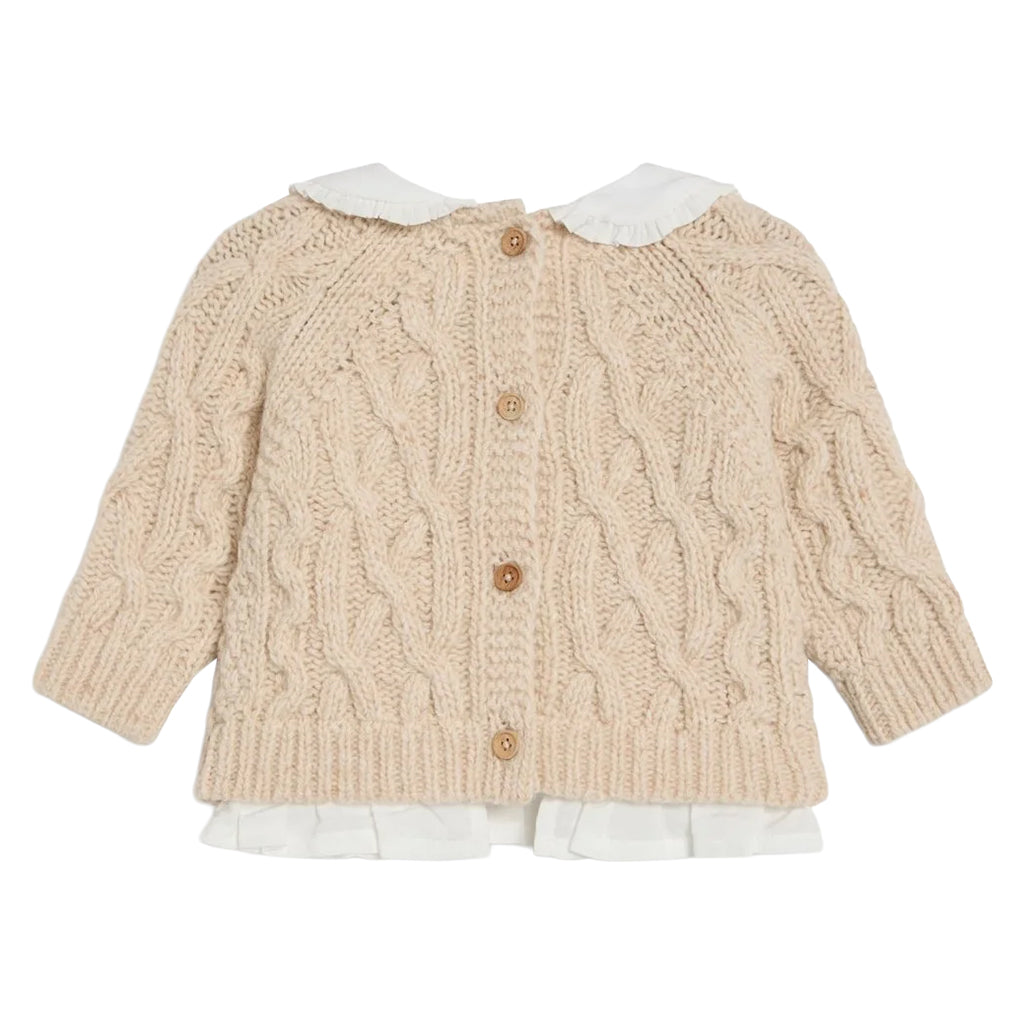 The New Society Baby Echo Sweater Whisper White