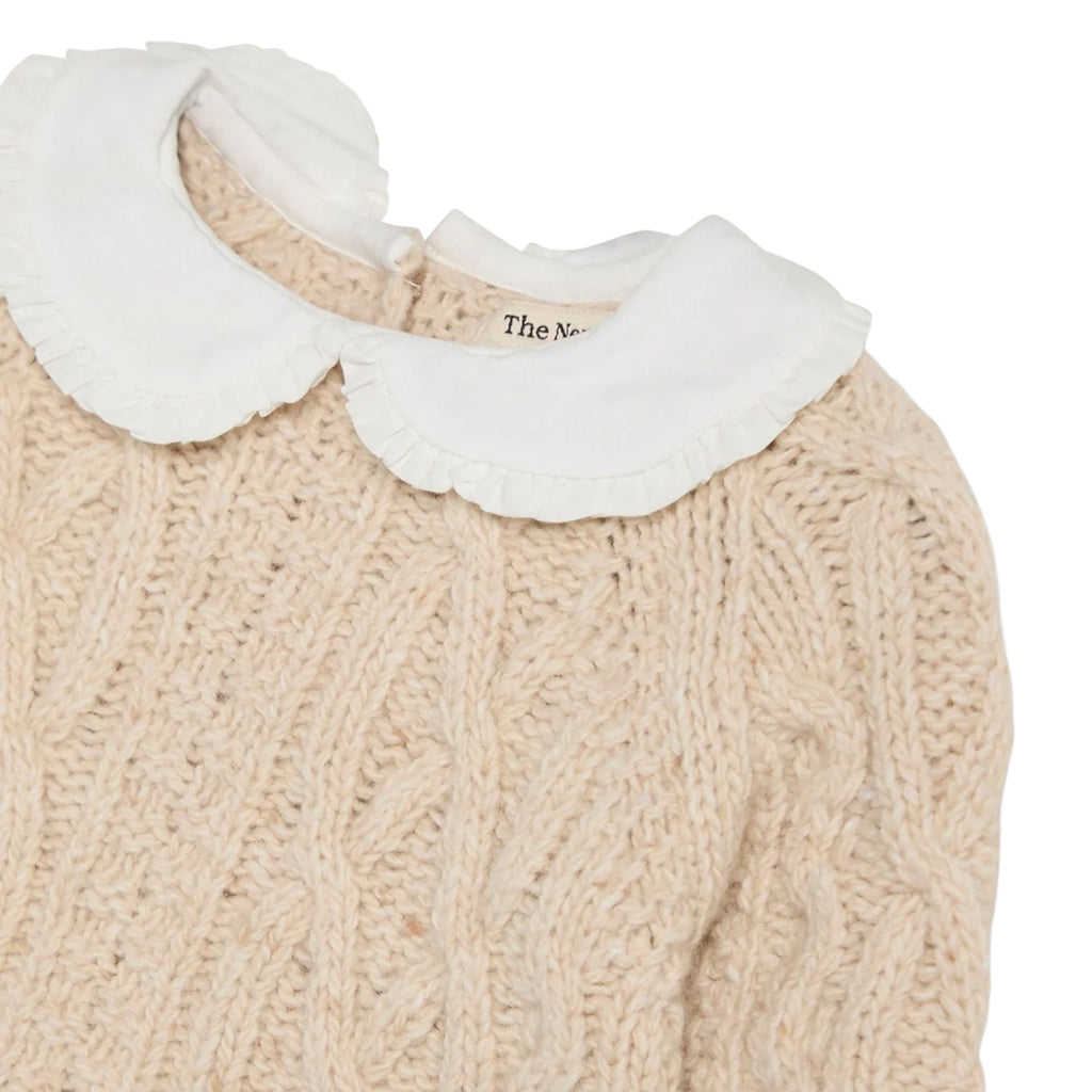 The New Society Baby Echo Sweater Whisper White