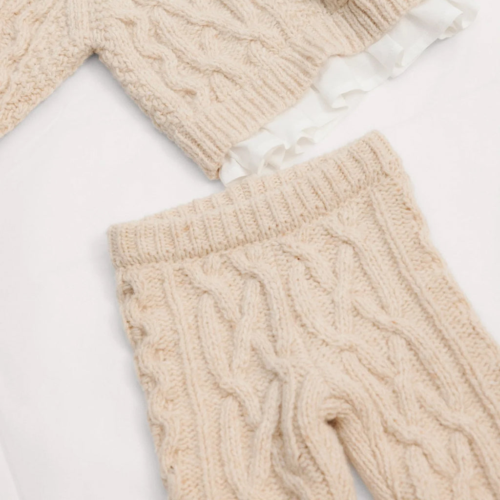 The New Society Baby Echo Pants Whisper White