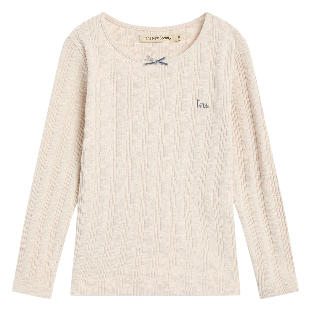 The New Society Baby TNS Logo T-shirt Whisper White Melange