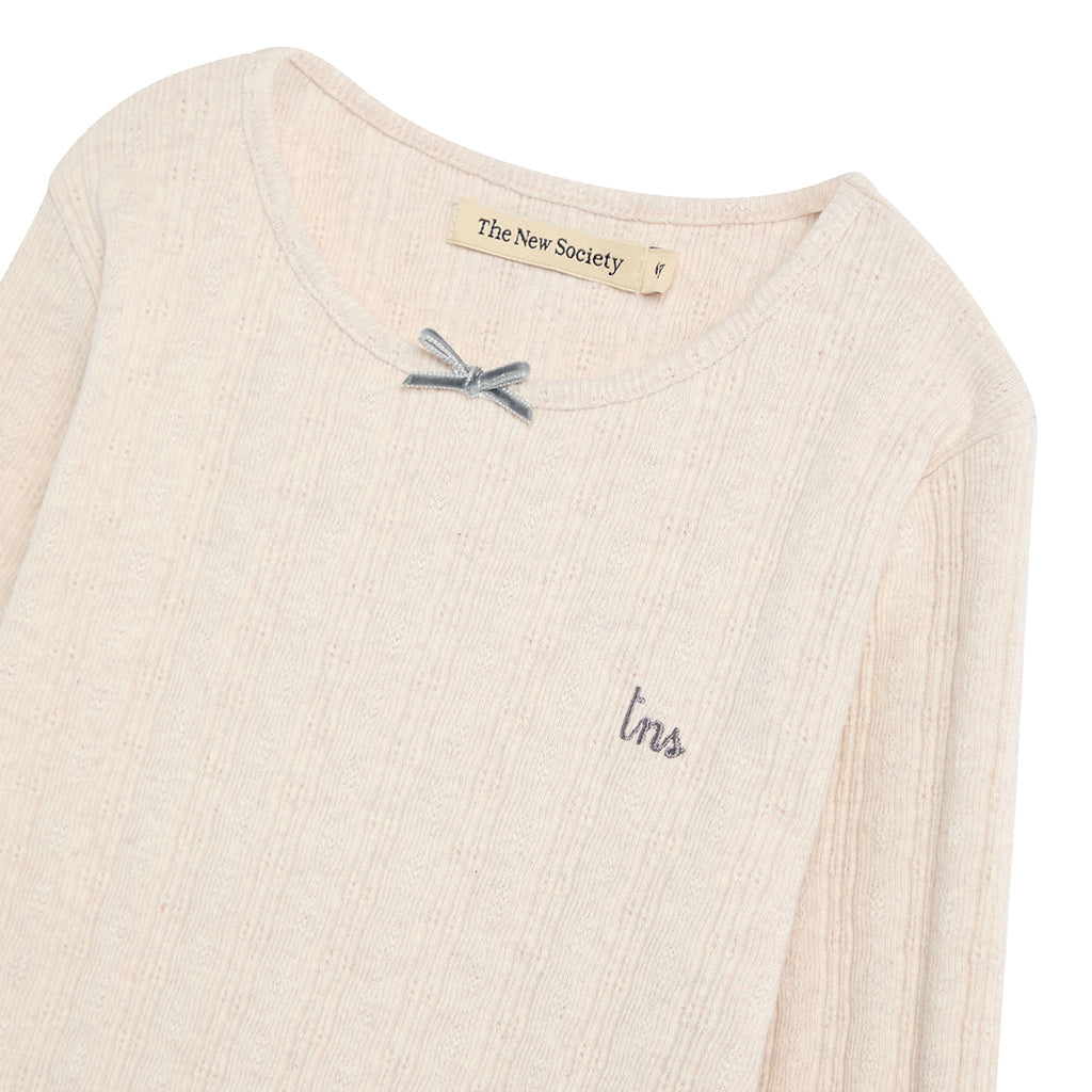 The New Society Baby TNS Logo T-shirt Whisper White Melange