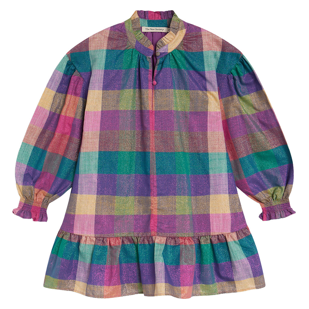 The New Society Child Isbby Dress Multicolour Checks