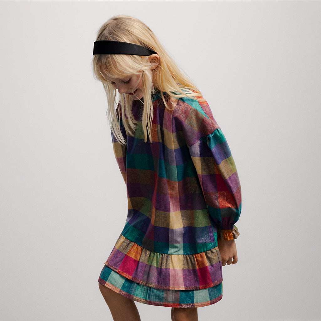 The New Society Child Isbby Dress Multicolour Checks