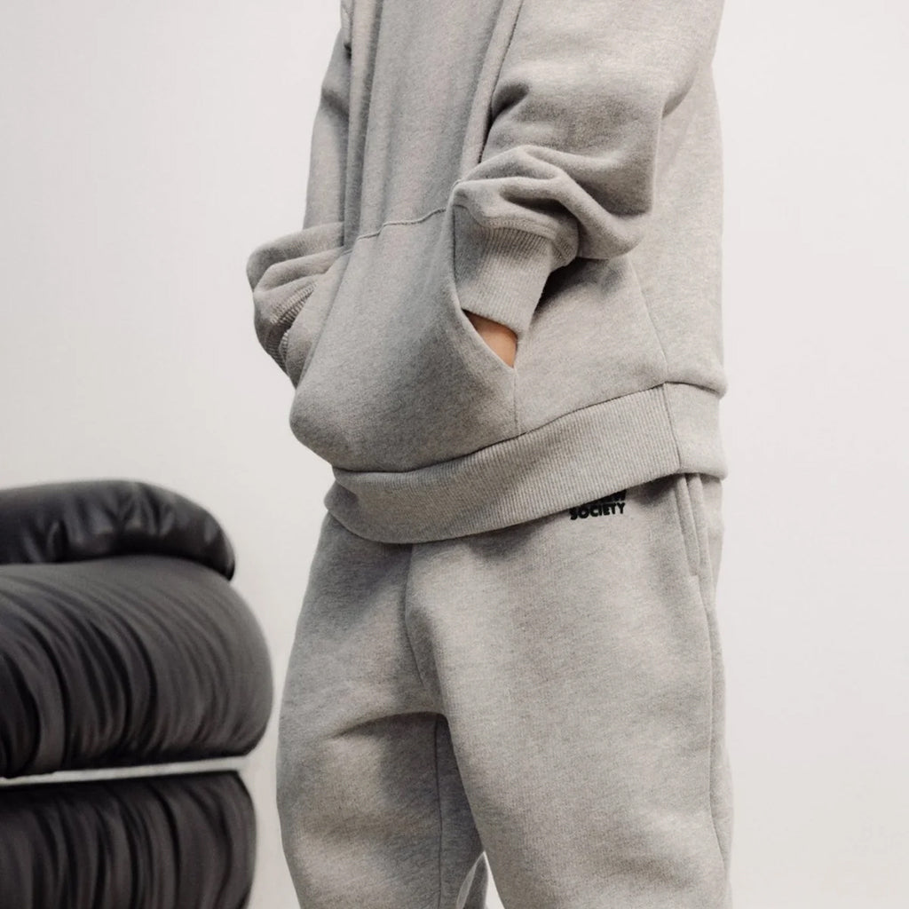 The New Society Child TNS Logo Sweatshirt Mid Grey Melange