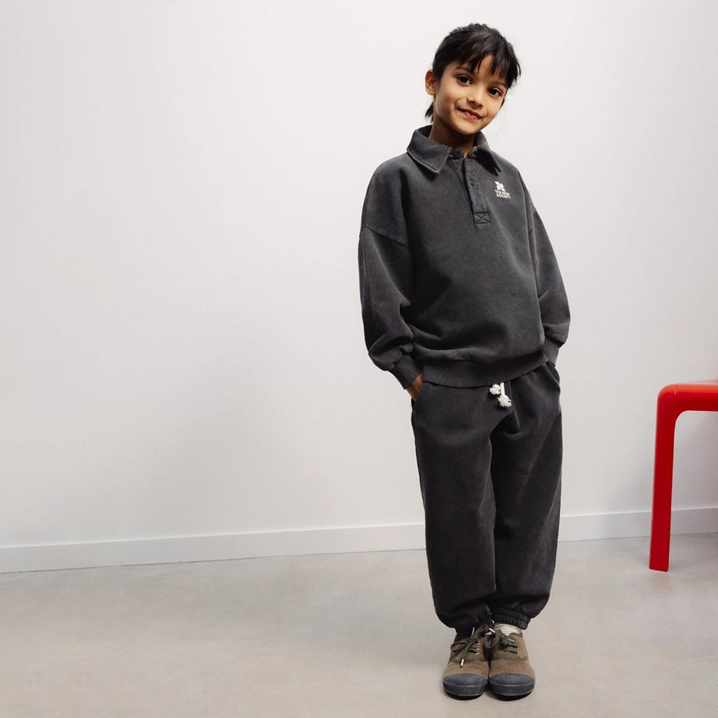 The New Society Child TNS Logo Sweatpants Forged Iron Grey