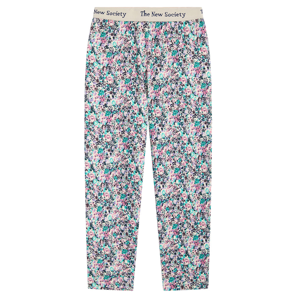 The New Society Child TNS Rib Leggings Ashby Blue Floral Print