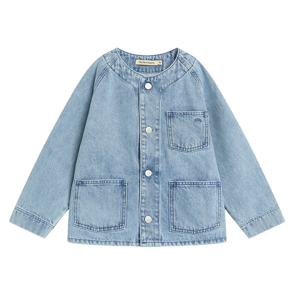 The New Society Child Ridge Shirt Mid Blue Denim