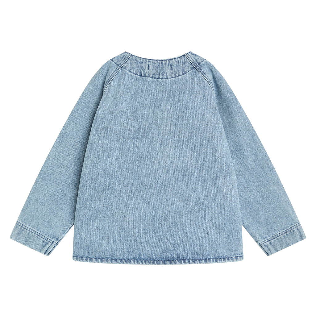 The New Society Child Ridge Shirt Mid Blue Denim
