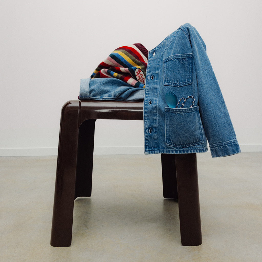 The New Society Child Ridge Shirt Mid Blue Denim