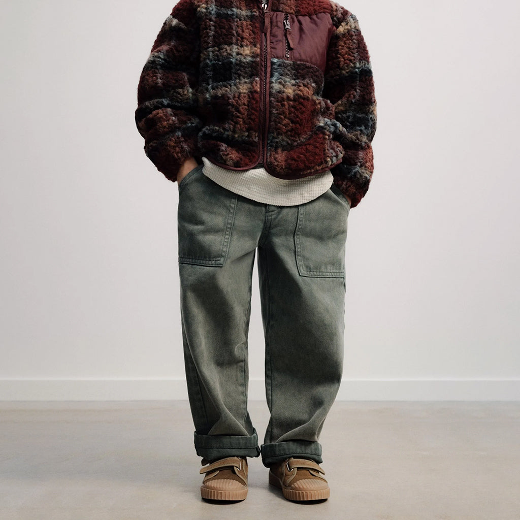 The New Society Child Baggy Pants Tea Leaf Green