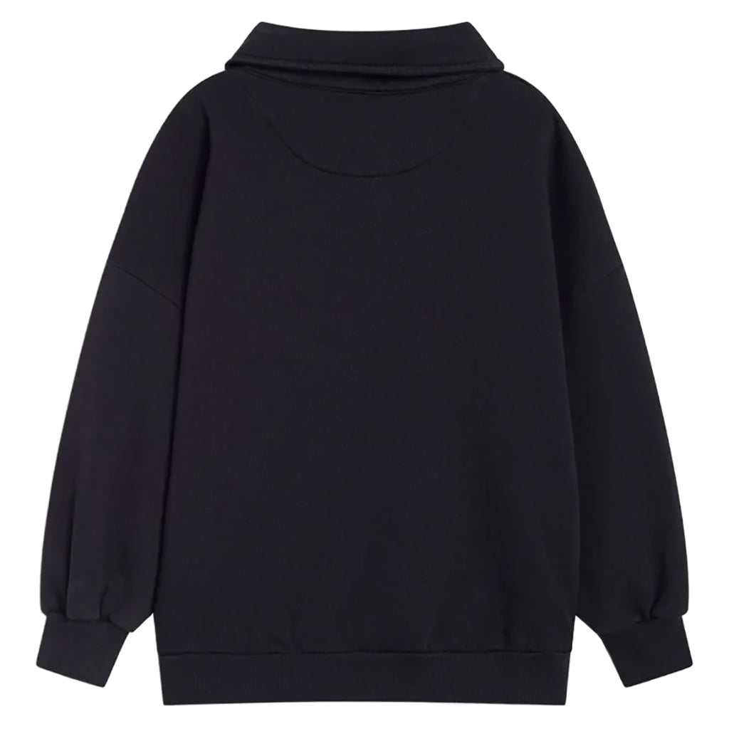 The New Society Child TNS Logo Polo Sweatshirt Forged Iron Grey