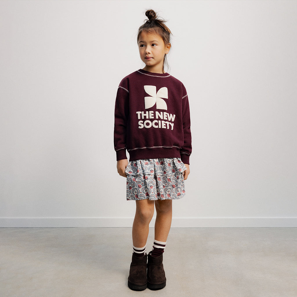 The New Society Child Nesta Skirt White Floral Print