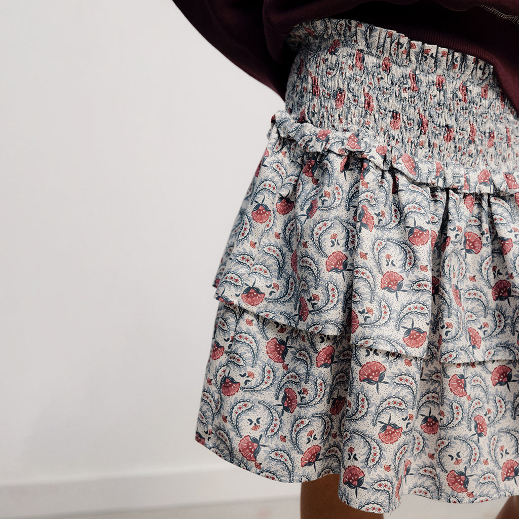 The New Society Child Nesta Skirt White Floral Print