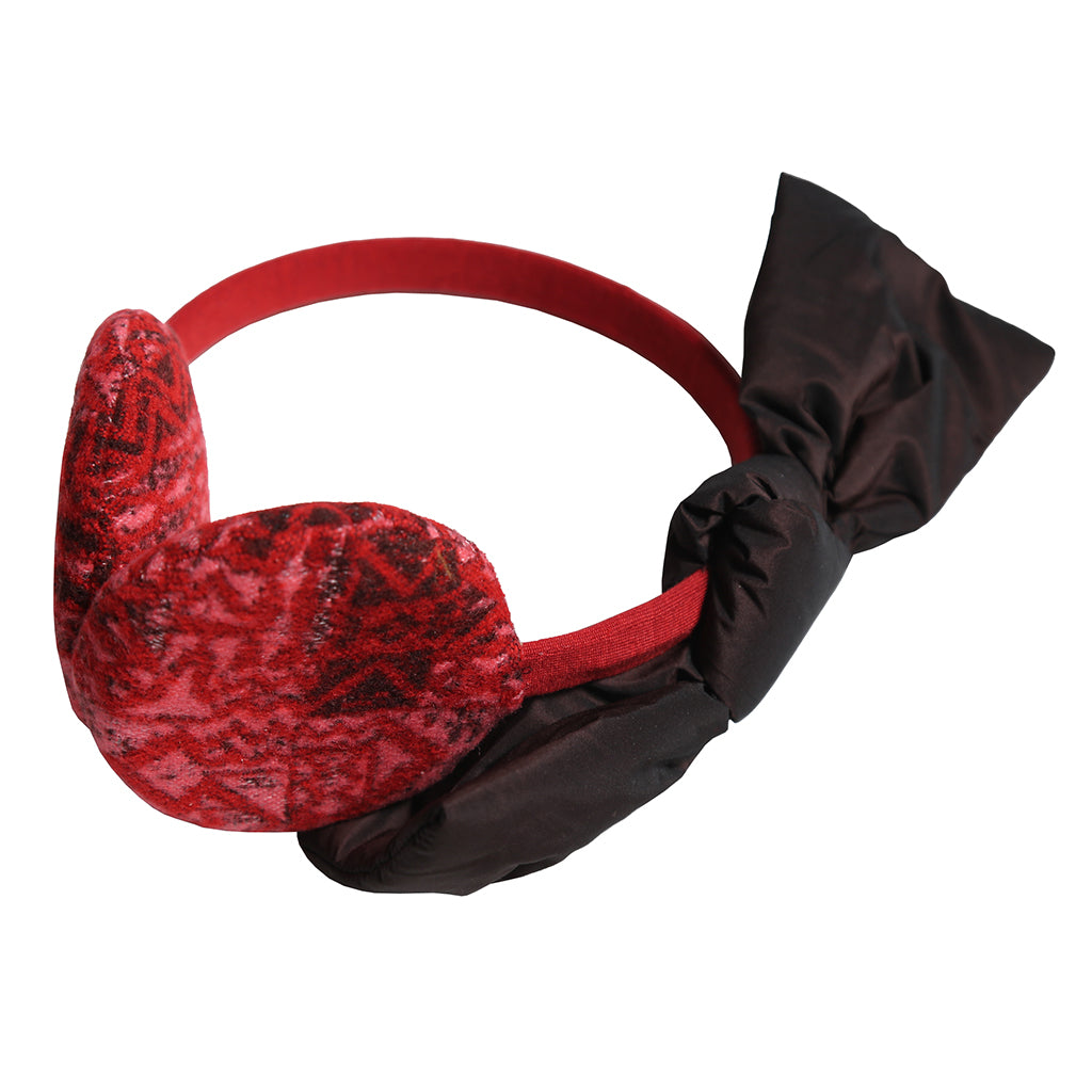 Tia Cibani Kids Child Puno Bow Earmuffs Rose Red