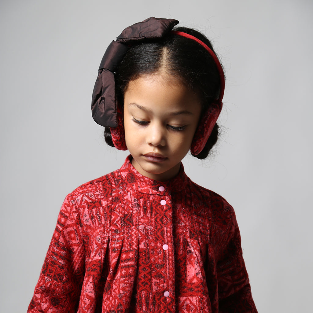 Tia Cibani Kids Child Puno Bow Earmuffs Rose Red