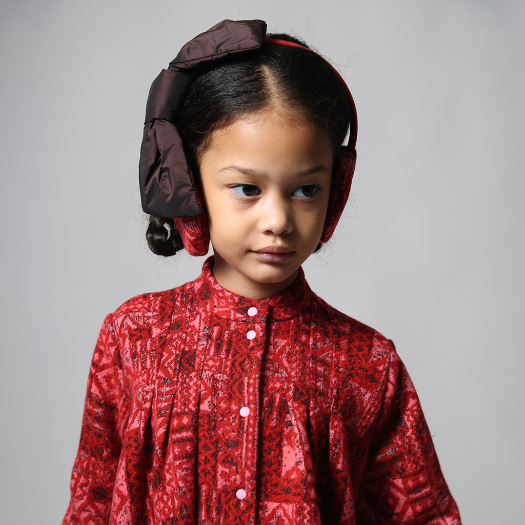 Tia Cibani Kids Child Puno Bow Earmuffs Rose Red
