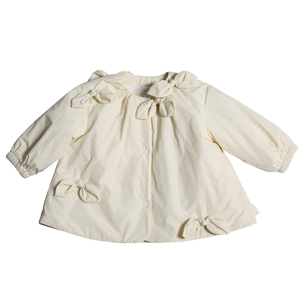 Tia Cibani Kids Baby Estrella Bow Topper Jacket Opal Cream