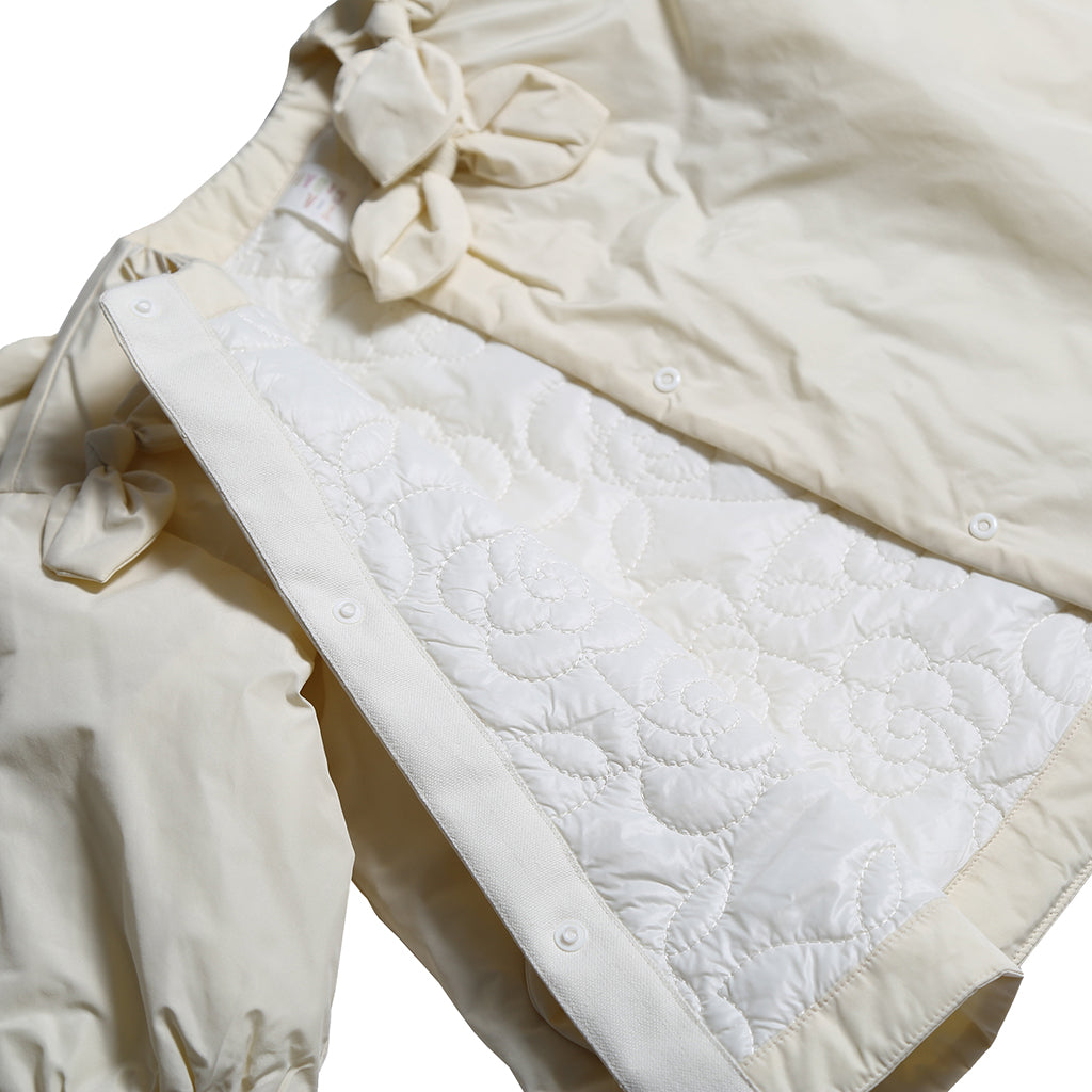 Tia Cibani Kids Baby Estrella Bow Topper Jacket and Bloomer Opal Cream
