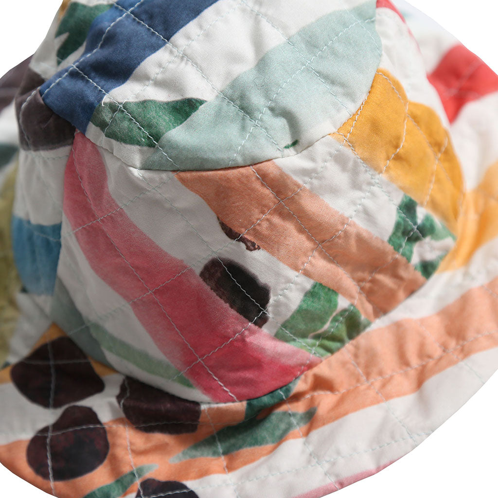 Tia Cibani Kids Child Baxter Tufted Bucket Hat Rainbow Print