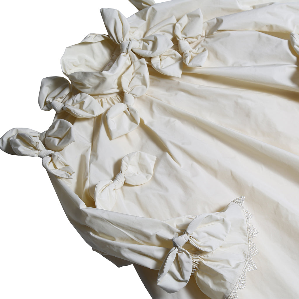 Tia Cibani Kids Child Estrella Bow Dress Opal Cream