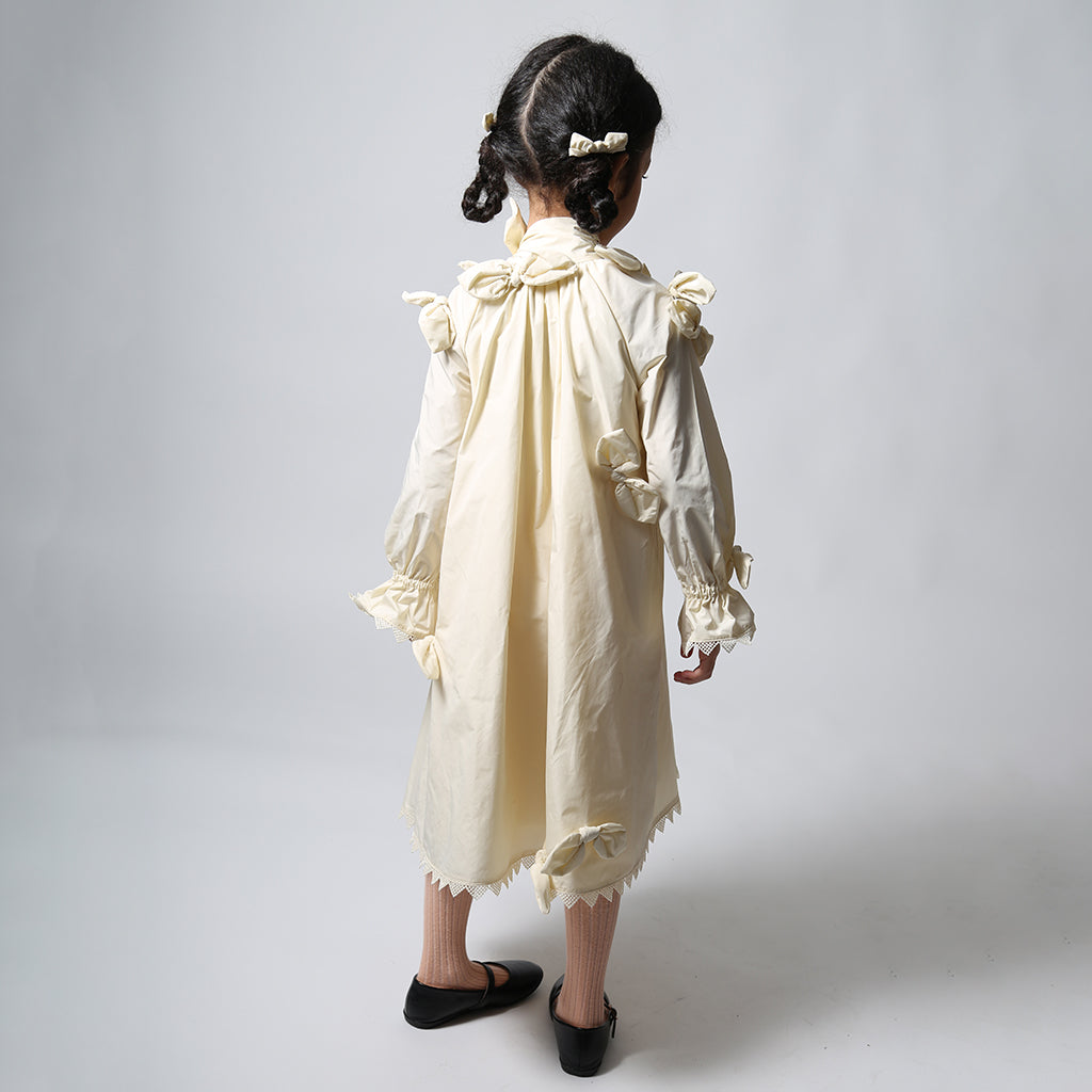 Tia Cibani Kids Child Estrella Bow Dress Opal Cream