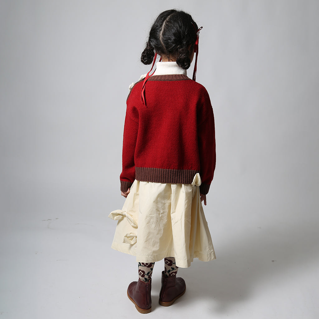 Tia Cibani Kids Child Estrella Bow Skirt Opal Cream