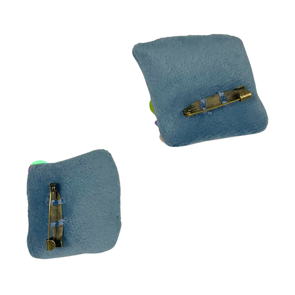 Tia Cibani Kids Child Set Of Two Sequin Brooches Periwinkle Blue