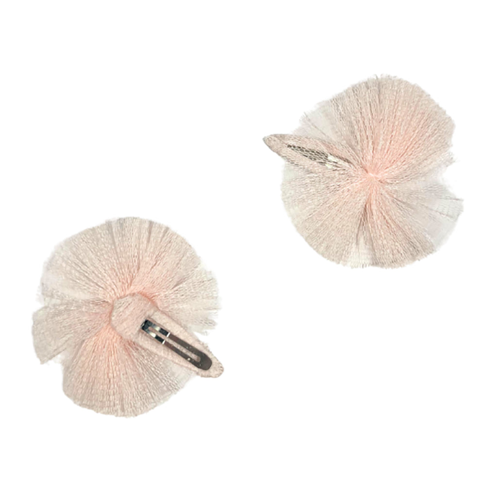 Tia Cibani Kids Set Of Two Tulle Bow Hair Clips Pink