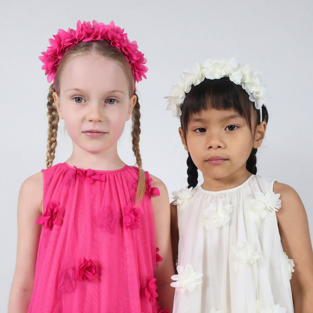 Tia Cibani Kids Child 3D Flower Headband Honey Cream