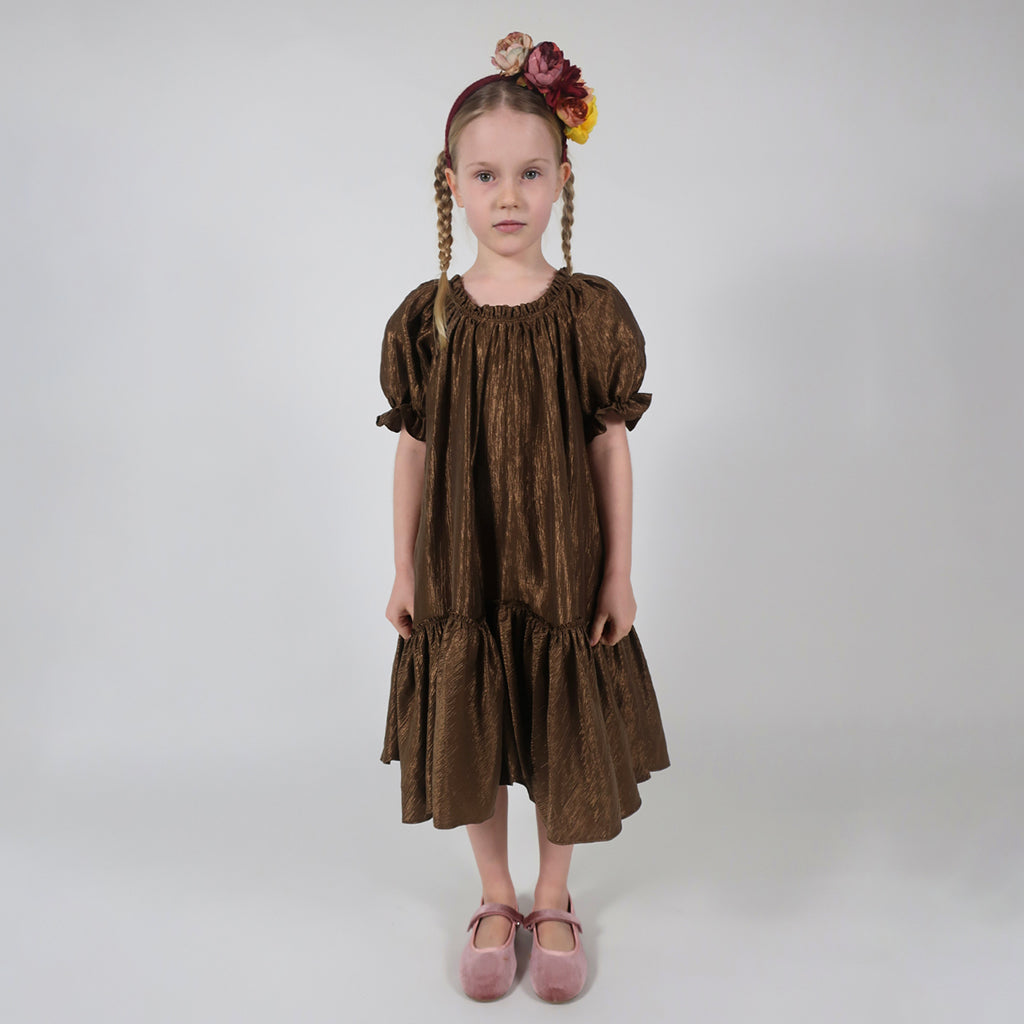 Tia Cibani Kids Child Asymmetric Flower Headband Berry Red